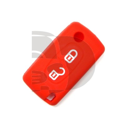FUNDA MANDO CITROEN/PEUGEOT ROJO 2 BOTONES