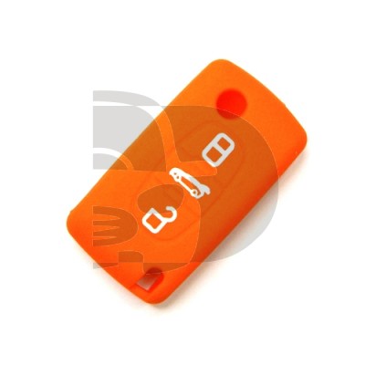 FUNDA MANDO CITROEN/PEUGEOT NARANJA 3 BOTONES