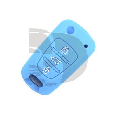 FUNDA MANDO HYUNDAI/KIA AZUL 3 BOTONES
