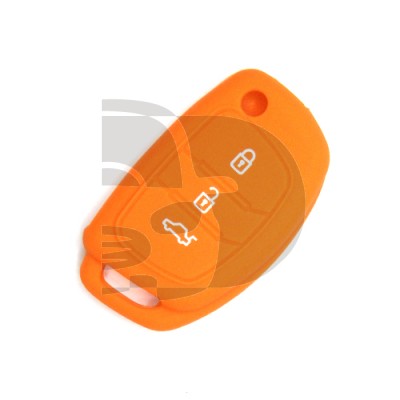 FUNDA MANDO HYUNDAI/KIA NARANJA 3 BOTONES