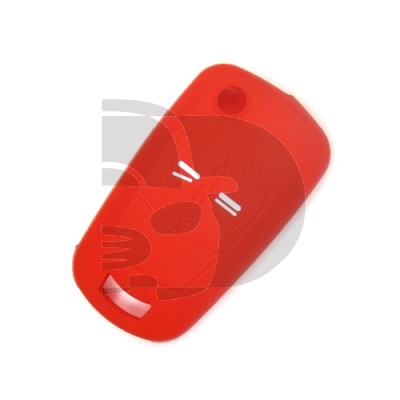 FUNDA MANDO PLEG OPEL ROJO 2 BOTONES