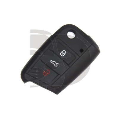 FUNDA MANDO VW-SEAT-SKODA NEGRO 3 BOTONES