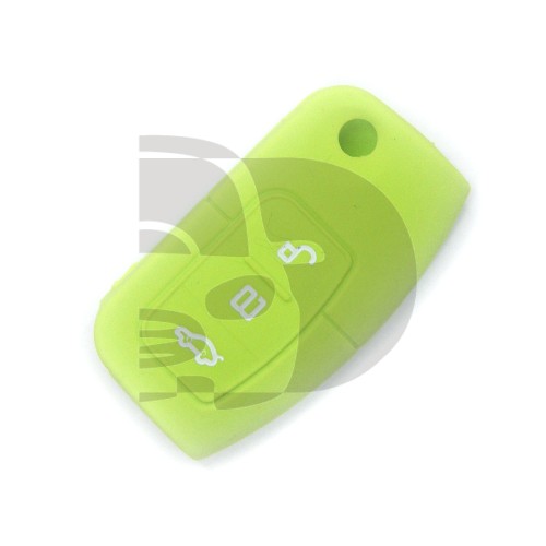 FUNDA MANDO FORD VERDE 3 BOTONES