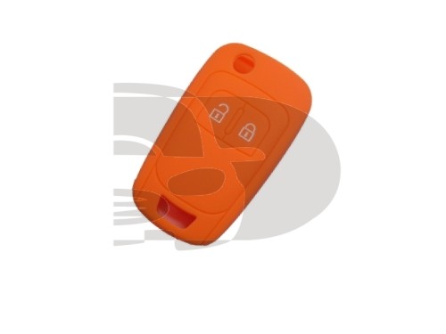 FUNDA MANDO PLEG OPEL NARANJA  2 BOTONES