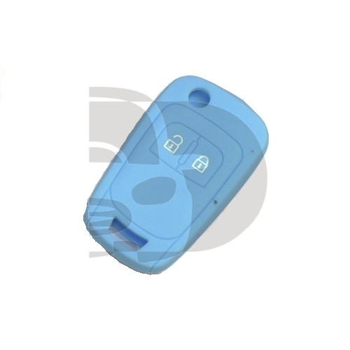 FUNDA MANDO PLEG OPEL AZUL CLARO  2 BOTONES