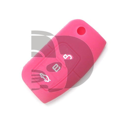 FUNDA MANDO FORD ROSA 3 BOTONES
