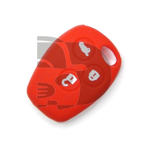 FUNDA RENAULT 3 BOTONES REDONDOS   - ROJO
