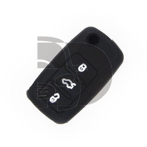 ETUI TELECOMMANDE VW-SEAT-SKODA NOIR 3 BOUTONS