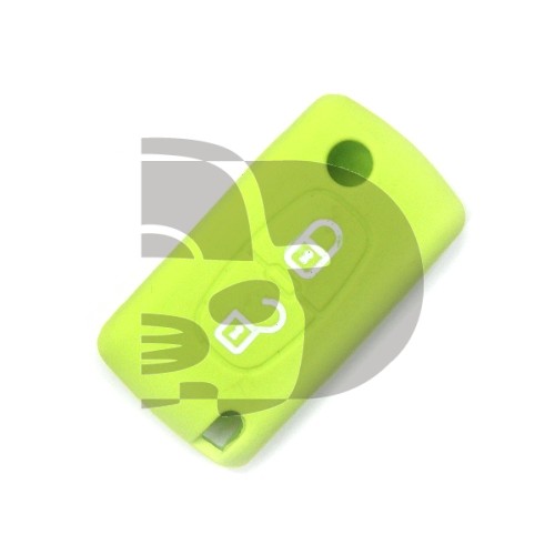 FUNDA MANDO CITROEN/PEUGEOT VERDE CLARO 2 BOTONES
