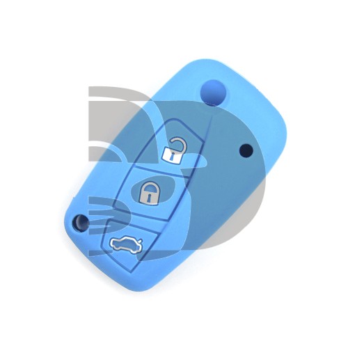 FUNDA MANDO  FIAT/PSA AZUL 3 BOTONES