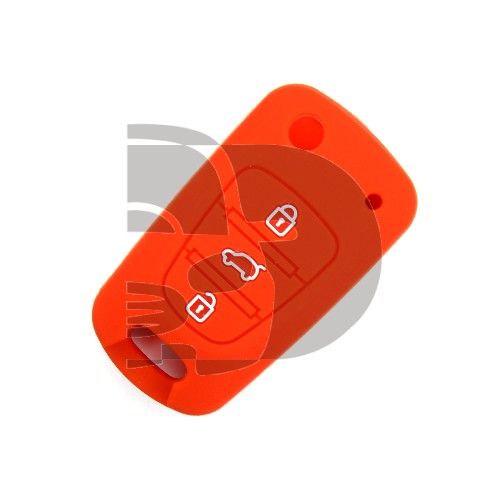 FUNDA MANDO HYUNDAI/KIA ROJO 3 BOTONES