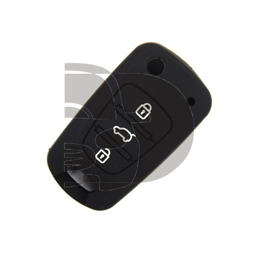FUNDA MANDO HYUNDAI/KIA NEGRO 3 BOTONES