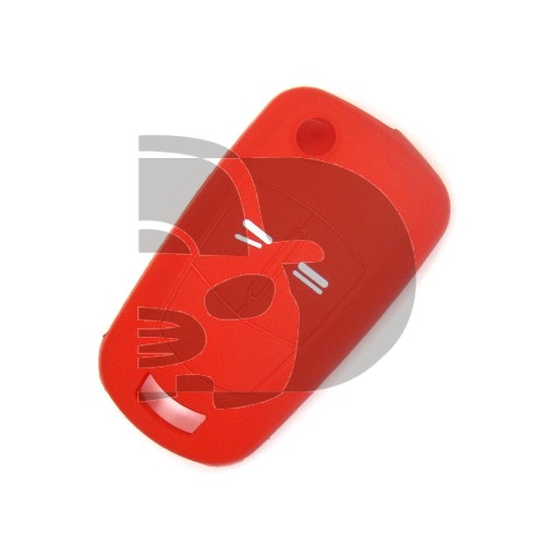 FUNDA MANDO OPEL ROJO 2 BOTONES