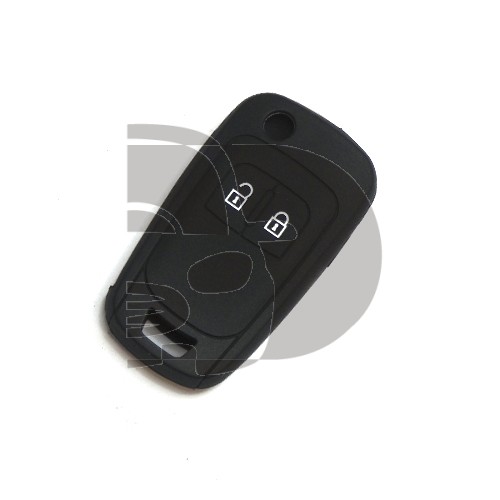 FUNDA MANDO PLEG OPEL NEGRO 2 BOTONES