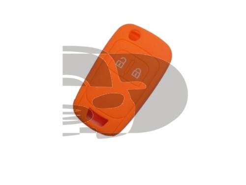 FUNDA MANDO PLEG OPEL NARANJA  2 BOTONES