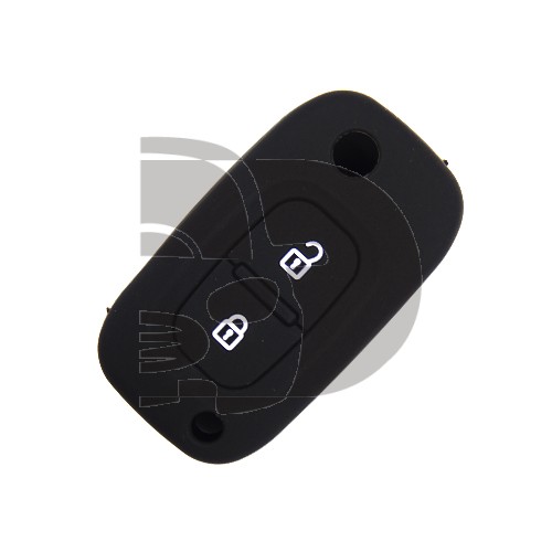 FUNDA MANDO PLEGABLE RENAULT NEGRO 2 BOTONES
