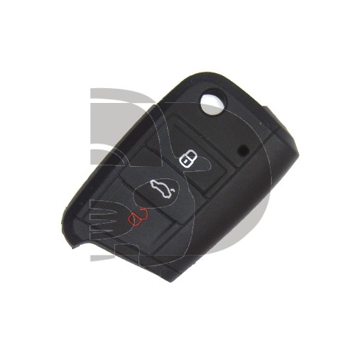 FUNDA MANDO VW-SEAT-SKODA NEGRO 3 BOTONES