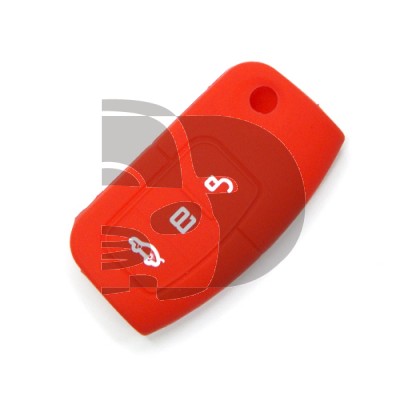HOUSSE TELECOMMANDE FORD ROUGE 3 BOUTONS