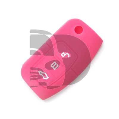 FUNDA MANDO FORD ROSA 3 BOTONES