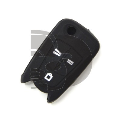 FUNDA MANDO OPEL NEGRO 3 BOTONES