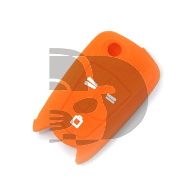 FUNDA MANDO OPEL 3 BOTONES  -  NARANJA