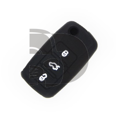 ETUI TELECOMMANDE VW-SEAT-SKODA NOIR 3 BOUTONS