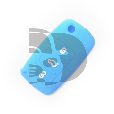 FUNDA MANDO VW-SEAT-SKODA AZUL CLARO 3 BOTONES