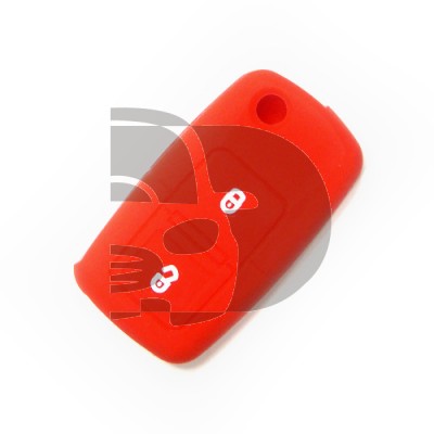 FUNDA MANDO VW-SEAT-SKODA ROJO 2 BOTONES