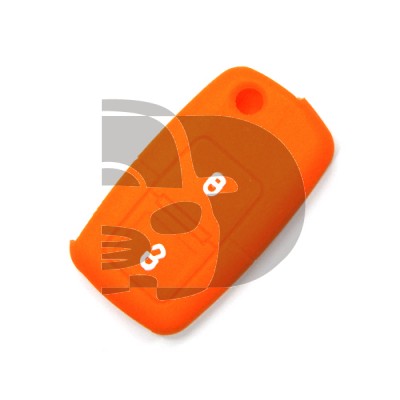 FUNDA MANDO VW-SEAT-SKODA NARANJA 2 BOTONES