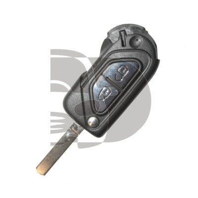 CLE+TELECOMMANDE CHROME PLIABLE DS3 10- ID46