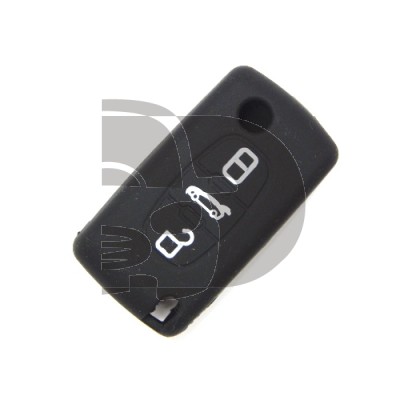 HOUSSE TELECOMMANDE CITROËN/PEUGEOT NOIR 3 BOUTONS