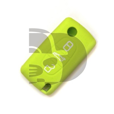 FUNDA MANDO CITROEN/PEUGEOT VERDE CLARO 3 BOTONES