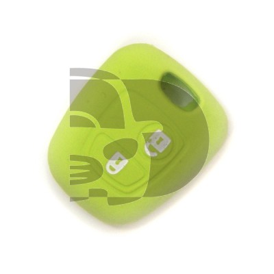 FUNDA MANDO FIJO CITROEN/PEUGEOT VERDE CLARO 2 BOT