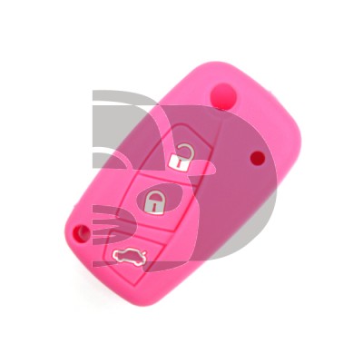 FUNDA MANDO  FIAT/PSA ROSA 3 BOTONES