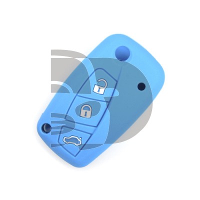 FUNDA MANDO  FIAT/PSA AZUL 3 BOTONES