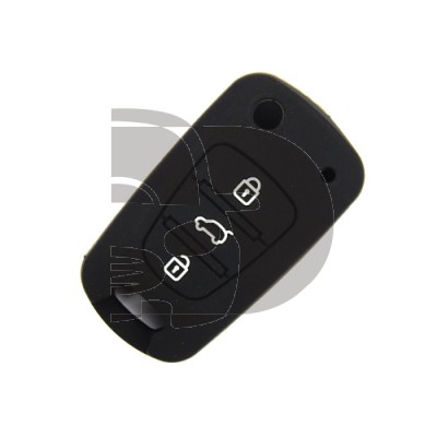 FUNDA MANDO HYUNDAI/KIA NEGRO 3 BOTONES