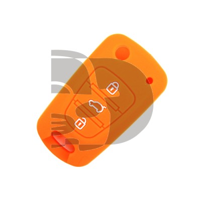 FUNDA MANDO  HYUNDAI/KIA NARANJA 3 BOTONES
