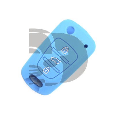 FUNDA MANDO  HYUNDAI/KIA AZUL 3 BOTONES