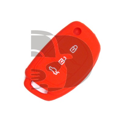 FUNDA MANDO HYUNDAI/KIA ROJO 3 BOTONES
