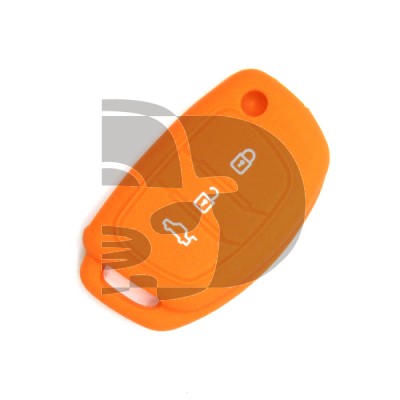 FUNDA MANDO  HYUNDAI/KIA NARANJA 3 BOTONES