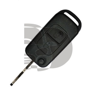 CARCASA MANDO PLEGABLE MERCEDES 2 BOTONES HU39