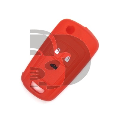 FUNDA MANDO OPEL ROJO 3  BOTONES