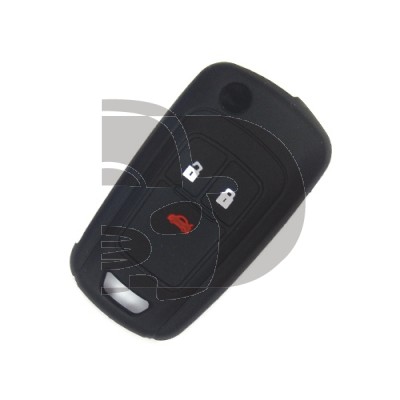 FUNDA MANDO OPEL NEGRO 3 BOTONES