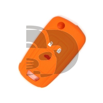 FUNDA MANDO OPEL NARANJA 3 BOTONES