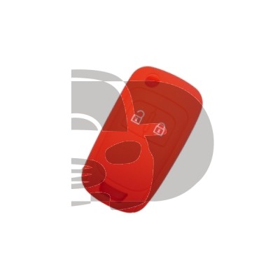 FUNDA MANDO PLEG OPEL ROJO  2 BOTONES