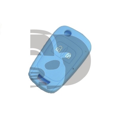 FUNDA MANDO PLEG OPEL AZUL CLARO  2 BOTONES