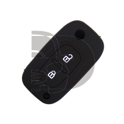 FUNDA MANDO PLEGABLE RENAULT NEGRO 2 BOTONES