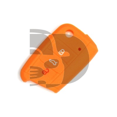FUNDA MANDO VW-SEAT-SKODA NARANJA 3 BOTONES