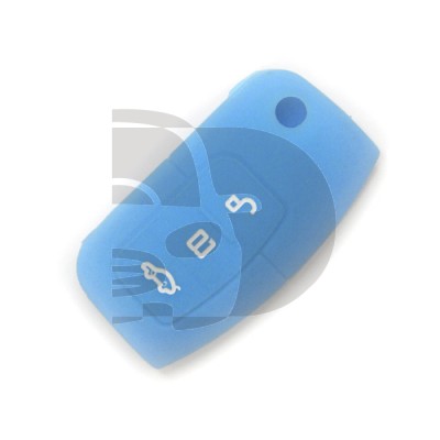 FUNDA MANDO FORD AZUL CLARO 3 BOTONES