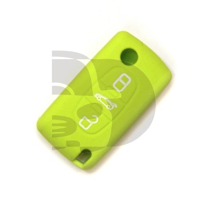 FUNDA MANDO CITROEN/PEUGEOT VERDE CLARO 3 BOTONES